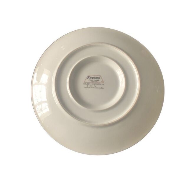 Vintage 1961 Kaysons Japan Fine China Golden Rhapsody Oval Gravy Boat Plate Clas - Picture 6 of 16